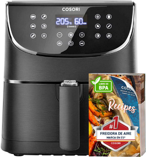 COSORI Freidora de Aire Duradera 5.5 L Air Fryer 1700W, Tecnología Rapid Air, 55% Menos Energía, 13 Automáticos Modos