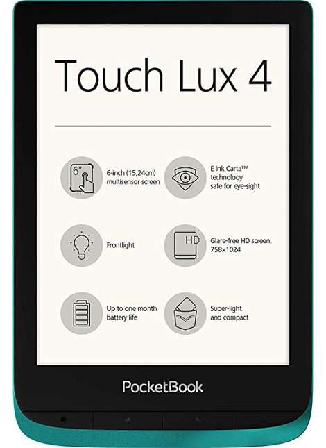 Lector de Libros PocketBook Touch 4 Lux Exmeralda