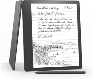 Kindle Scribe, el primer Kindle que a la vez es un cuaderno digital, todo en uno, con 16 GB de almacenamiento y una pantalla Paperwhite de 10,2" y 300 ppp | Con el lápiz premium