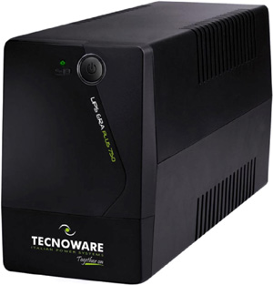 Tecnoware UPS ERA PLUS 750, Sistema de Alimentación Ininterrumpida 750VA, protección apagón y fluctuación tensión para PC, Módem, Videovigilancia, AVR, Autonomía 10min PC-40min Módem, Listo para usar
