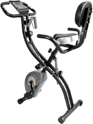 ATIVAFIT - Bicicleta estática plegable 8 niveles de resistencia F-Bike con sensor de frecuencia cardíaca