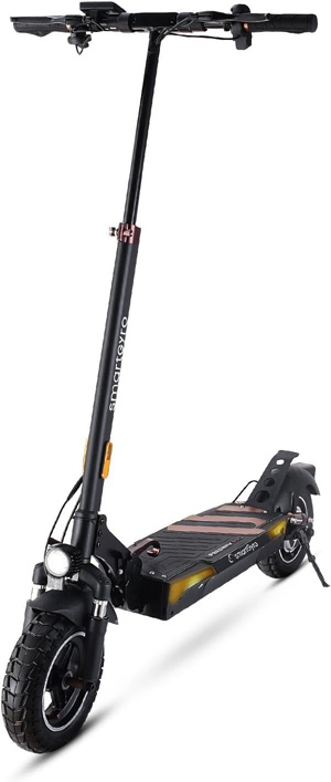 SmartGyro Speedway Pro - Patinete Eléctrico de 48V, 1000W Pot. Máxima, Batería 15Ah, Autonomía 50 Km, Ruedas de 10 inches Dual Grip, Suspensiones, Triple Frenada, Certificado DGT, Segunda Generación