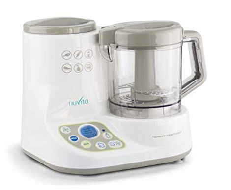 Nuvita 1966 Pappasana Vapor Combo 2 Mini Robot de Cocina para Bebé – Procesador de Alimentos 6-en-1