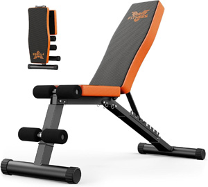 Dskeuzeew Banco de musculación-B plegable Banco de Pesas Plegable con 8 Posiciones Ajustables 300 KG/660LB Banco de declive Inclinado Prensa para Gimnasio en casa
