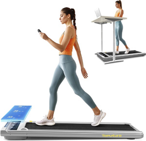 Toputure Cinta de correr eléctrica,10 km/h, extraancha, con mando a distancia y pantalla led